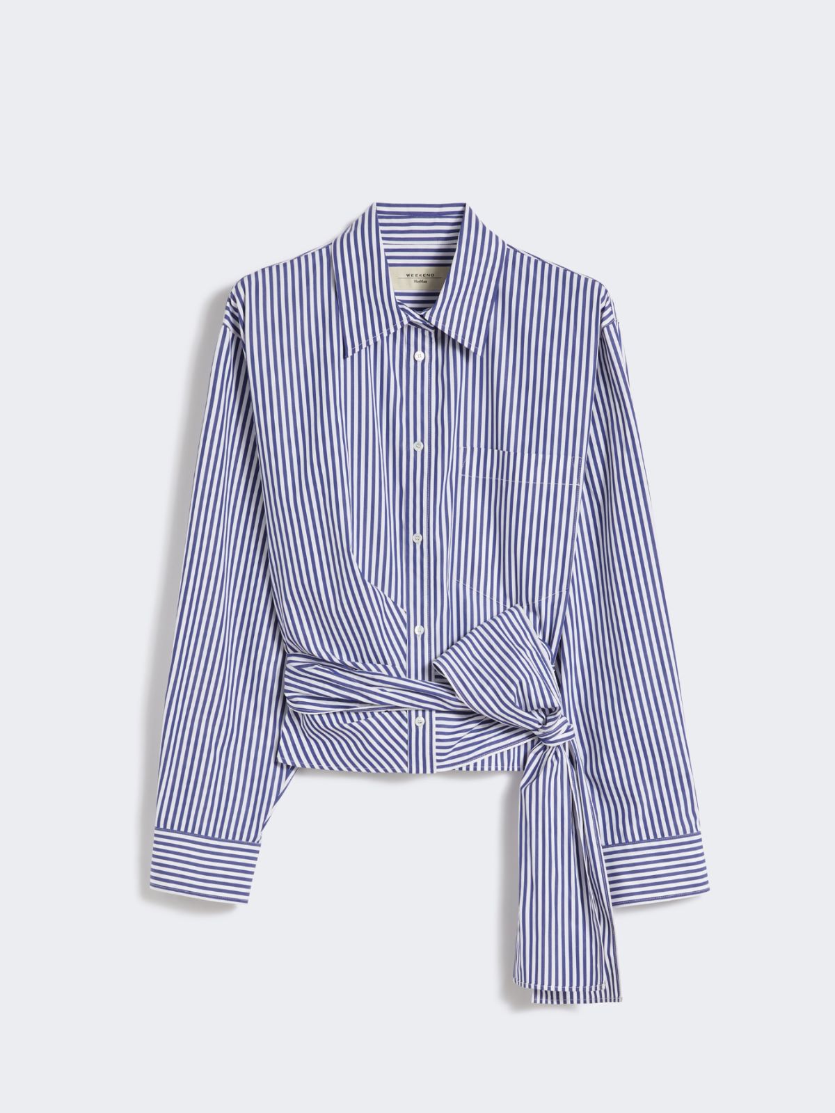 Fresco Shirt Navy and White Stripe