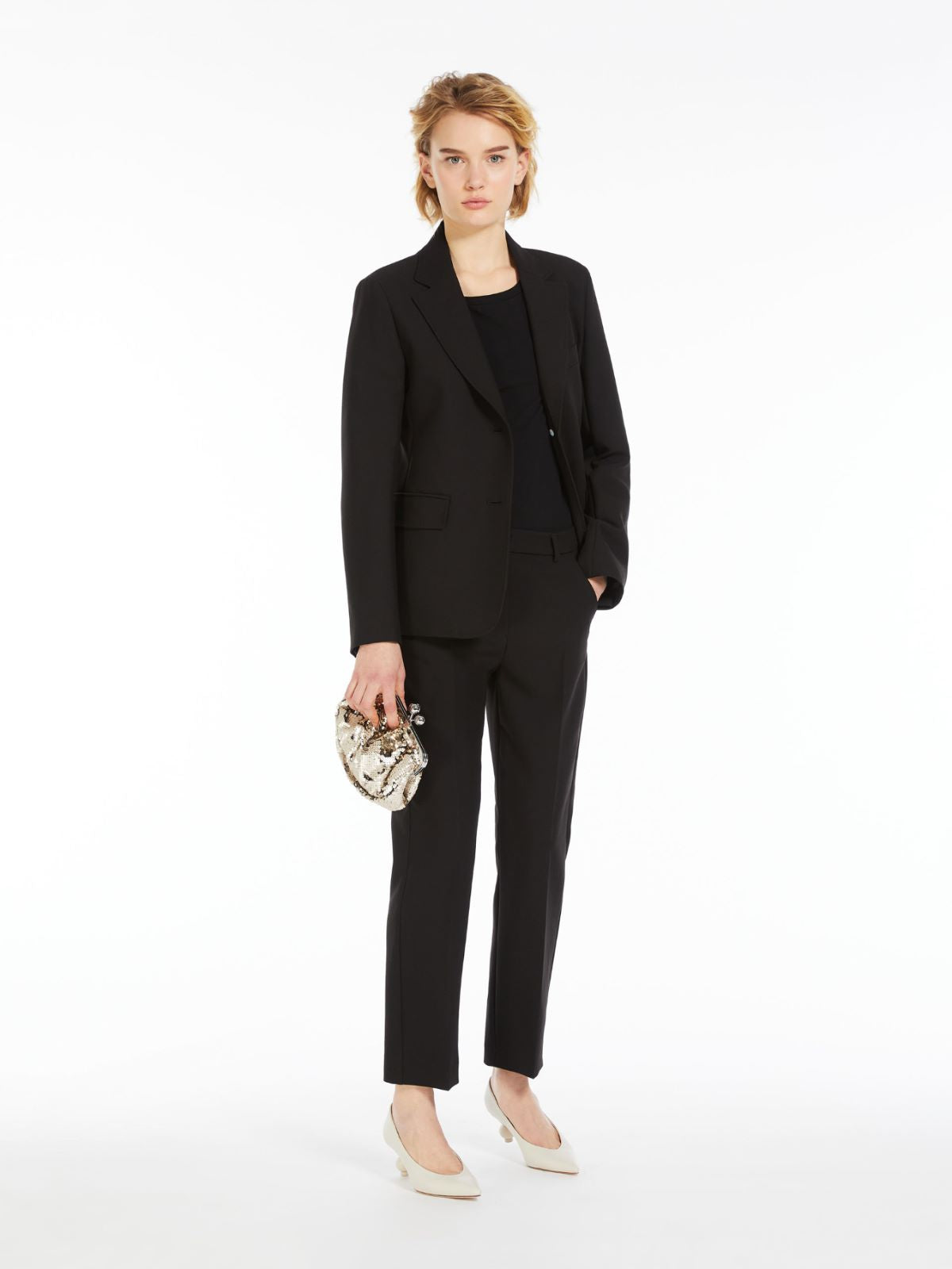 Rana Black Viscose Trousers