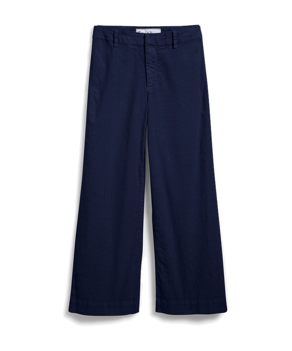 Frank & Eileen Wexford Wide-Leg Linen Pant Navy