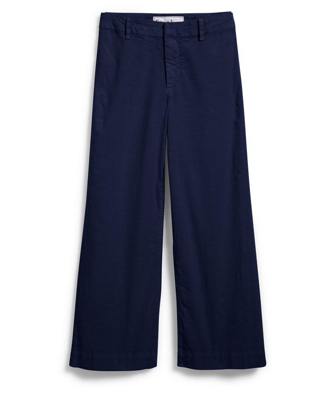 Frank & Eileen Wexford Wide-Leg Linen Pant Navy