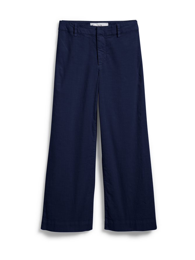 Frank & Eileen Wexford Wide-Leg Linen Pant Navy