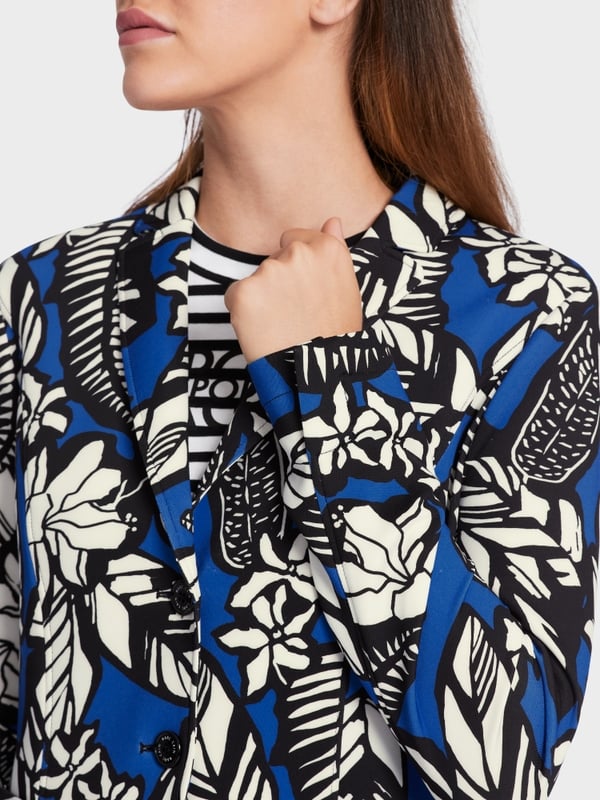 Jersey blazer with all-over print