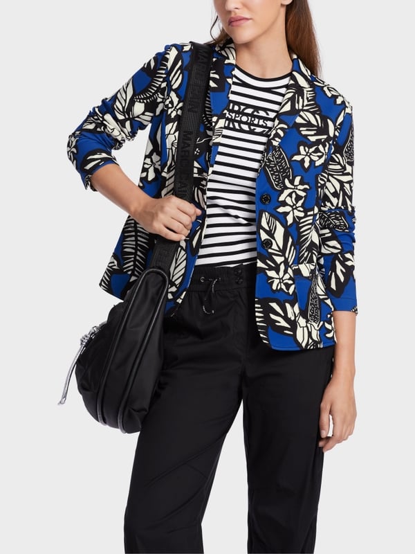 Jersey blazer with all-over print