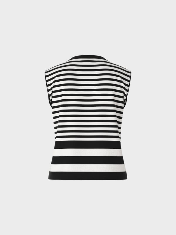 Blk/White Stripe sleeveless top