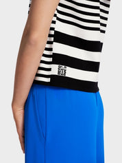 Blk/White Stripe sleeveless top