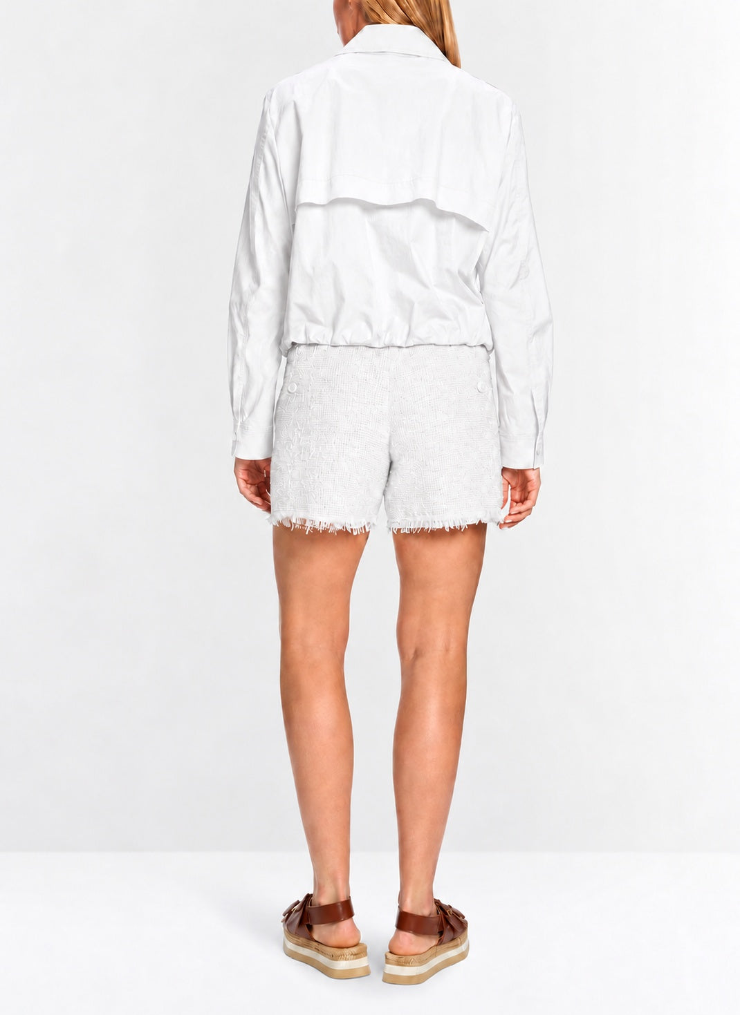 White Cropped Jacket