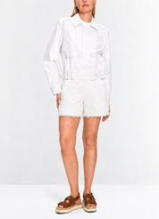 White Cropped Jacket