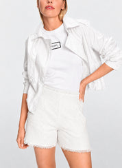 White Cropped Jacket