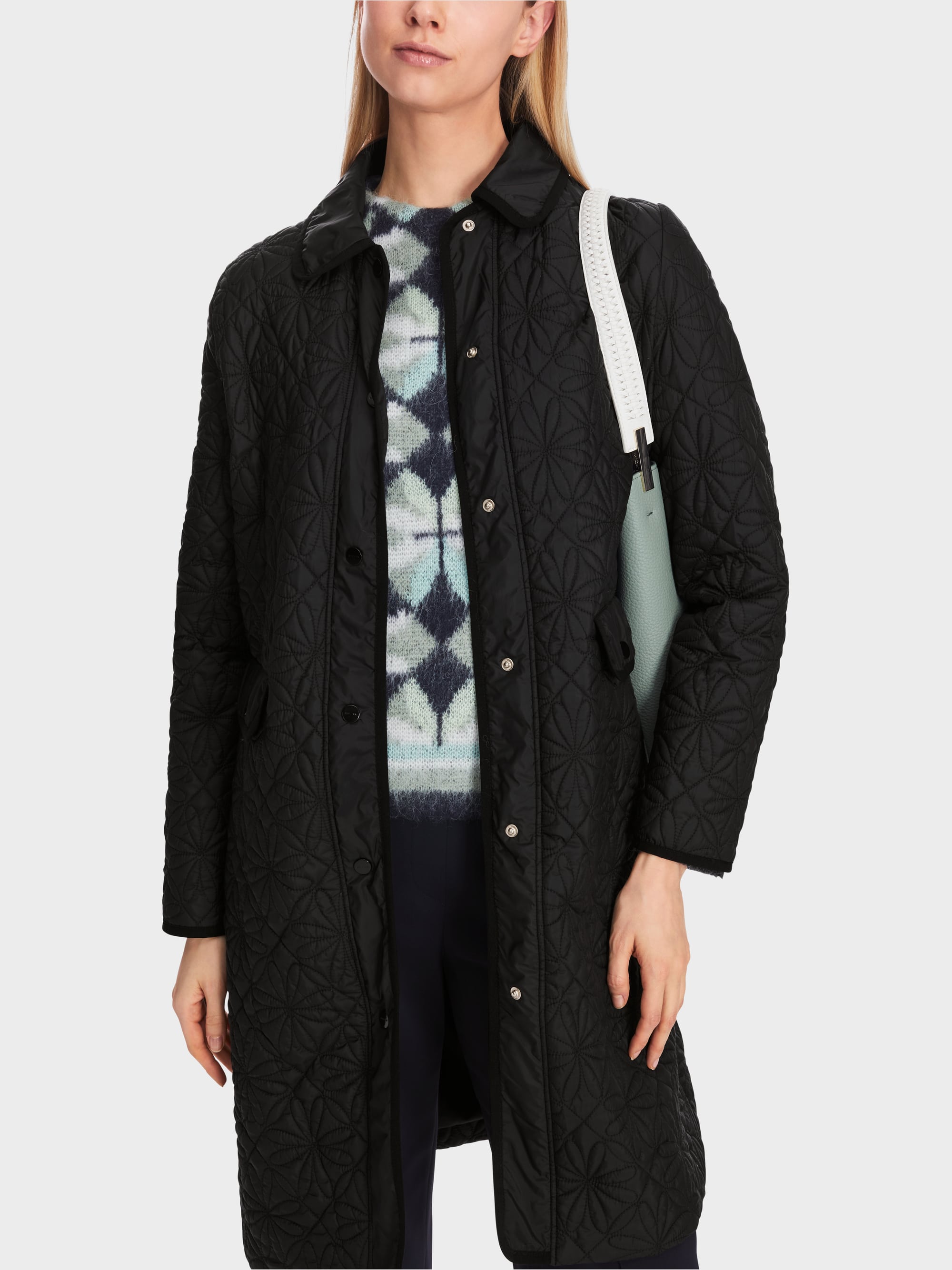 Navy Quilted Coat