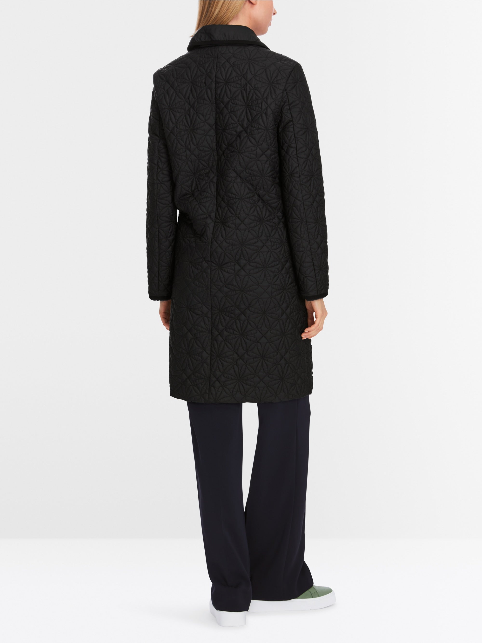 Navy Quilted Coat