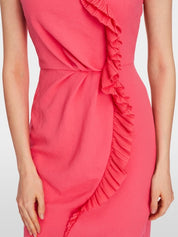 Dress with Asymmetric Ruffle