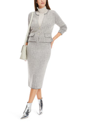 Grey Knitted Cardigan