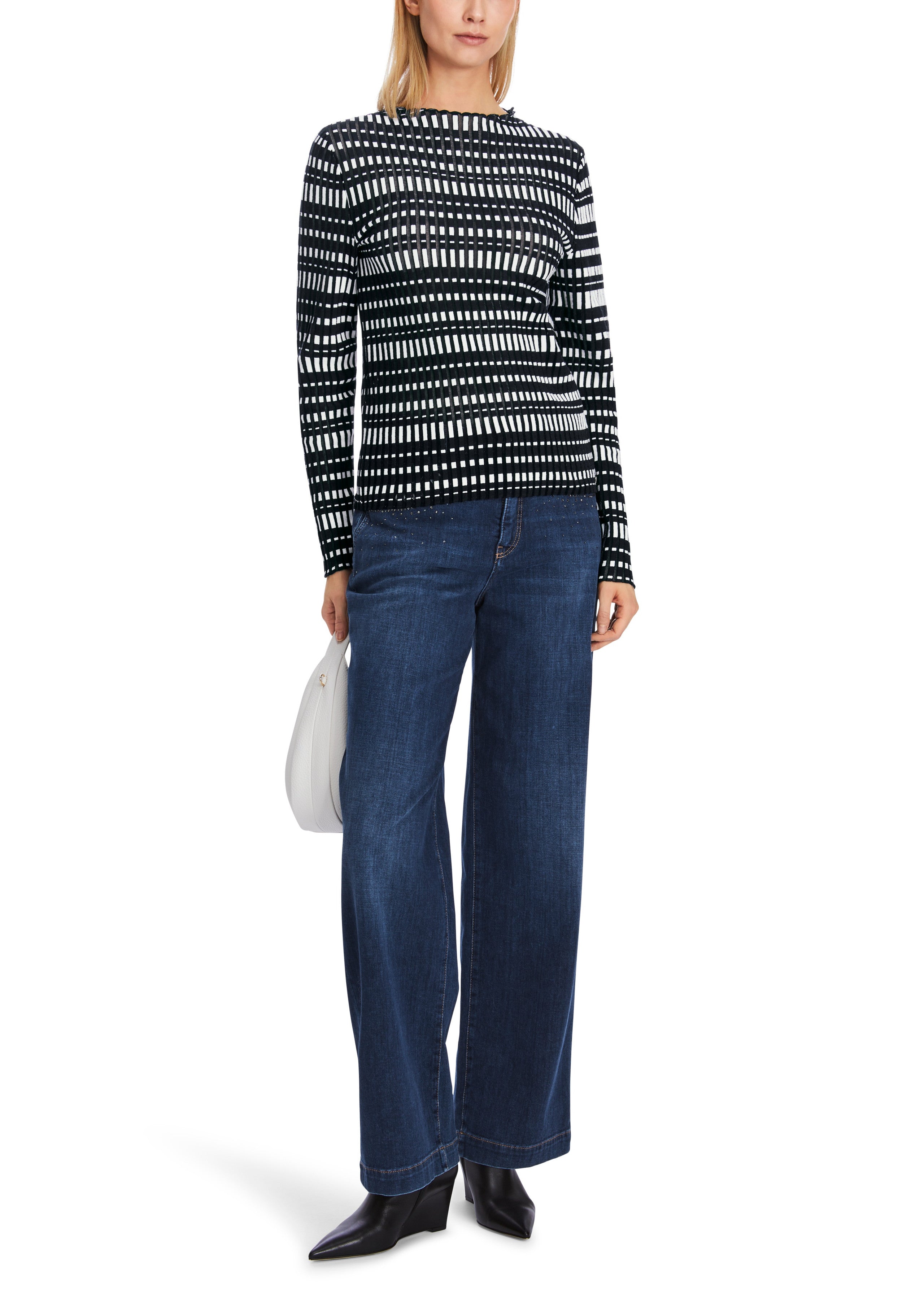 Midnight Blue Striped Sweater