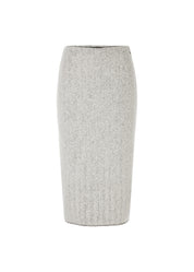 Grey Slim Knitted Skirt
