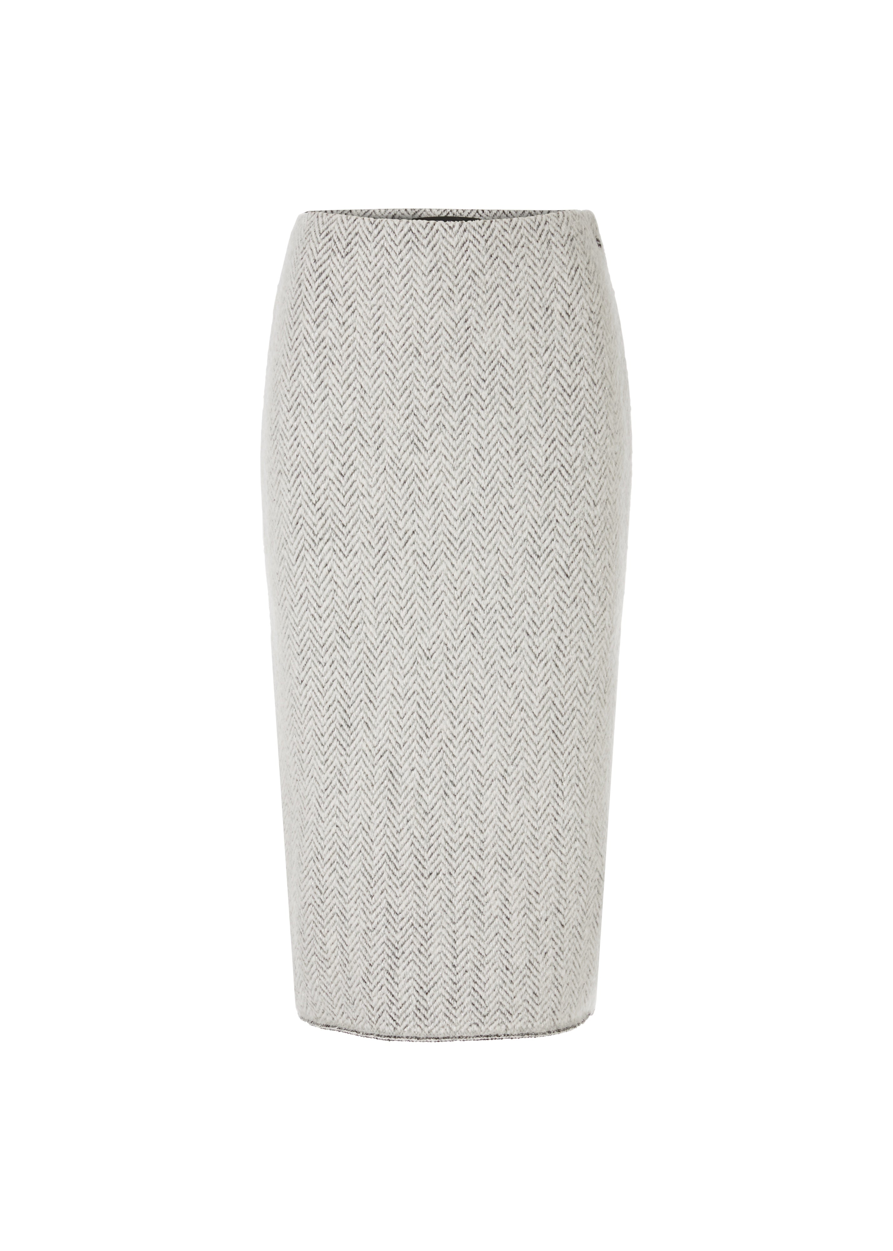 Grey Slim Knitted Skirt