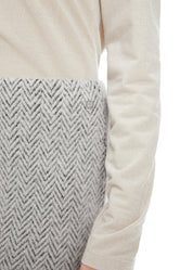 Grey Slim Knitted Skirt