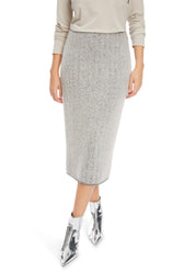 Grey Slim Knitted Skirt