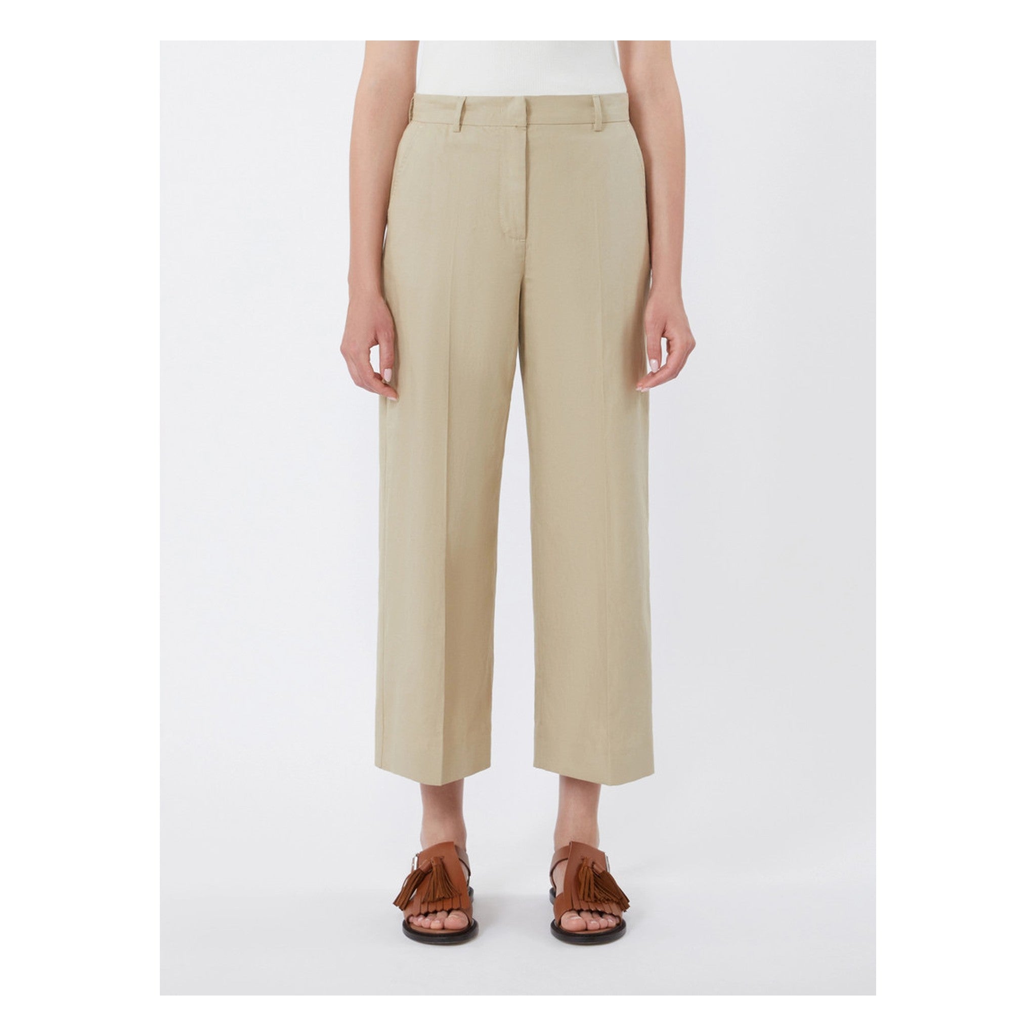 Zircone Cotton-Linen Trousers Sand