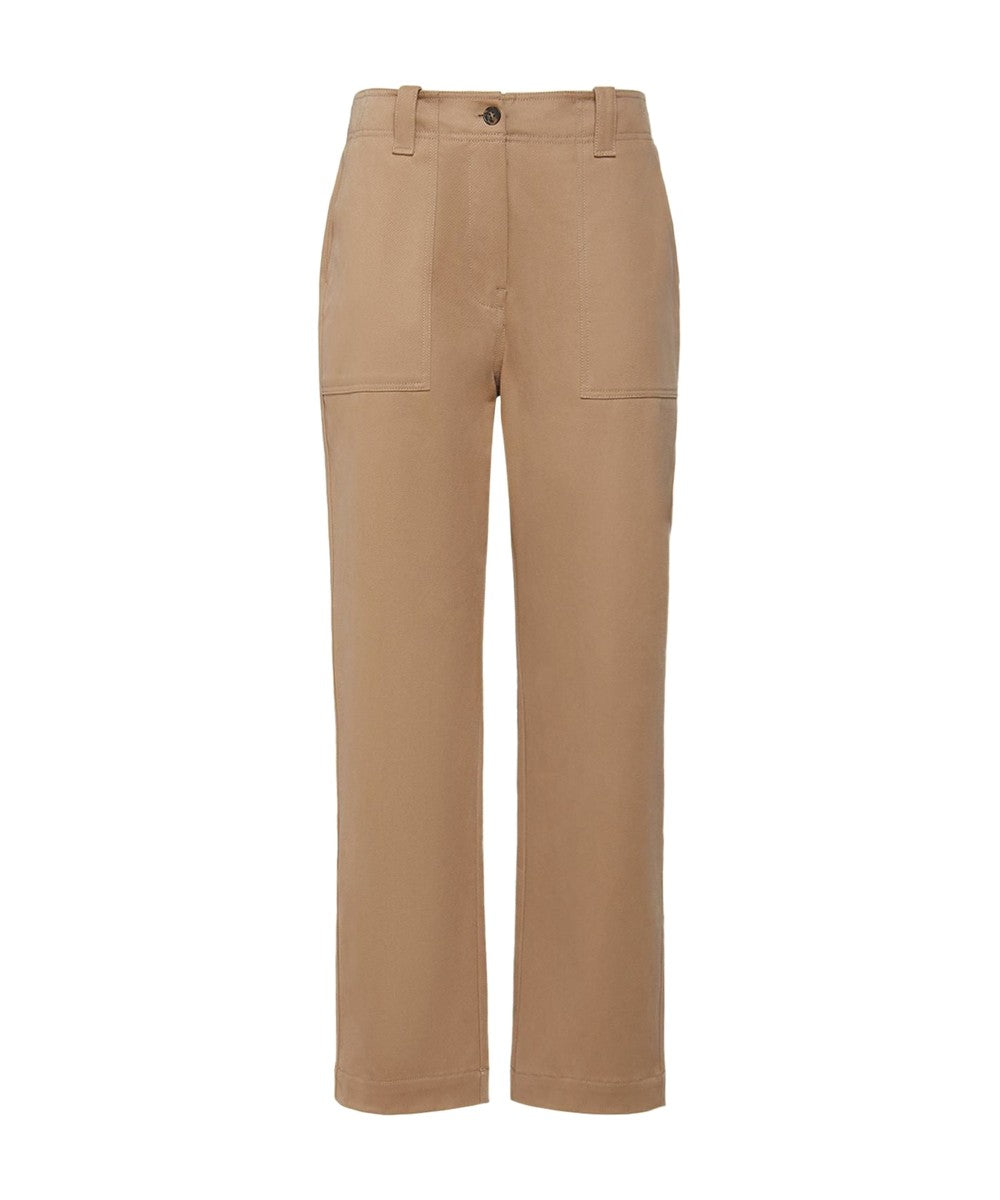 Weekend Max Mara Ottobre Cotton Trousers Beige