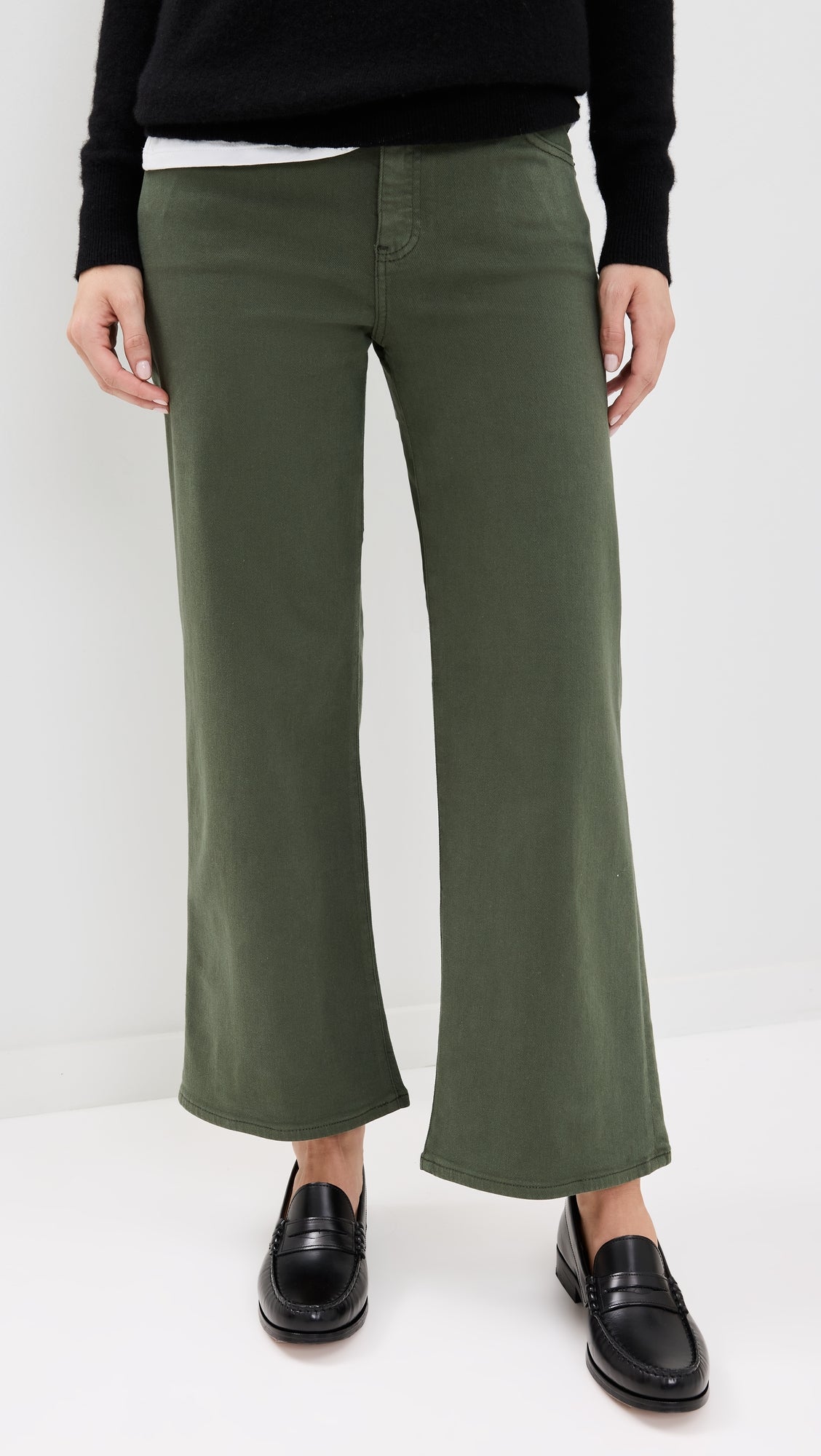 Saige Wide Leg Crop Dark Thyme