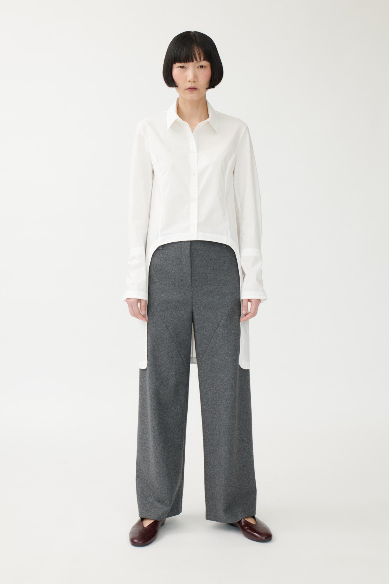 Cill White Longline Shirt