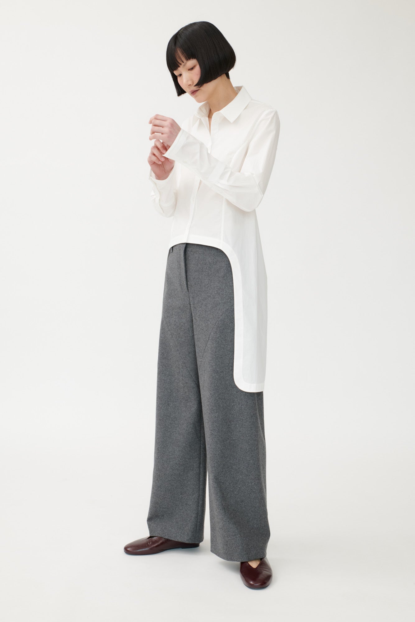 Cill White Longline Shirt