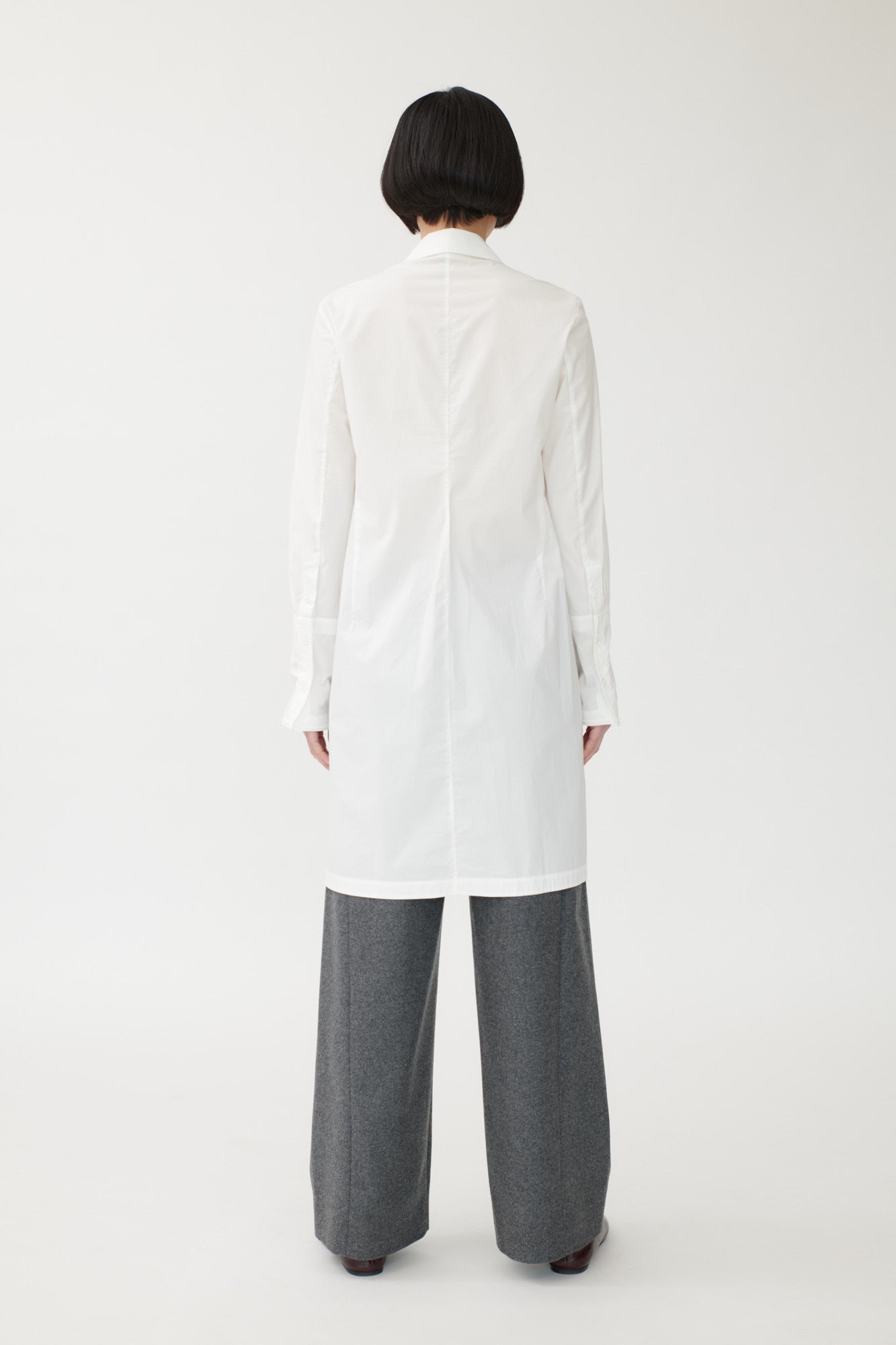 Cill White Longline Shirt