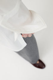 Cill White Longline Shirt