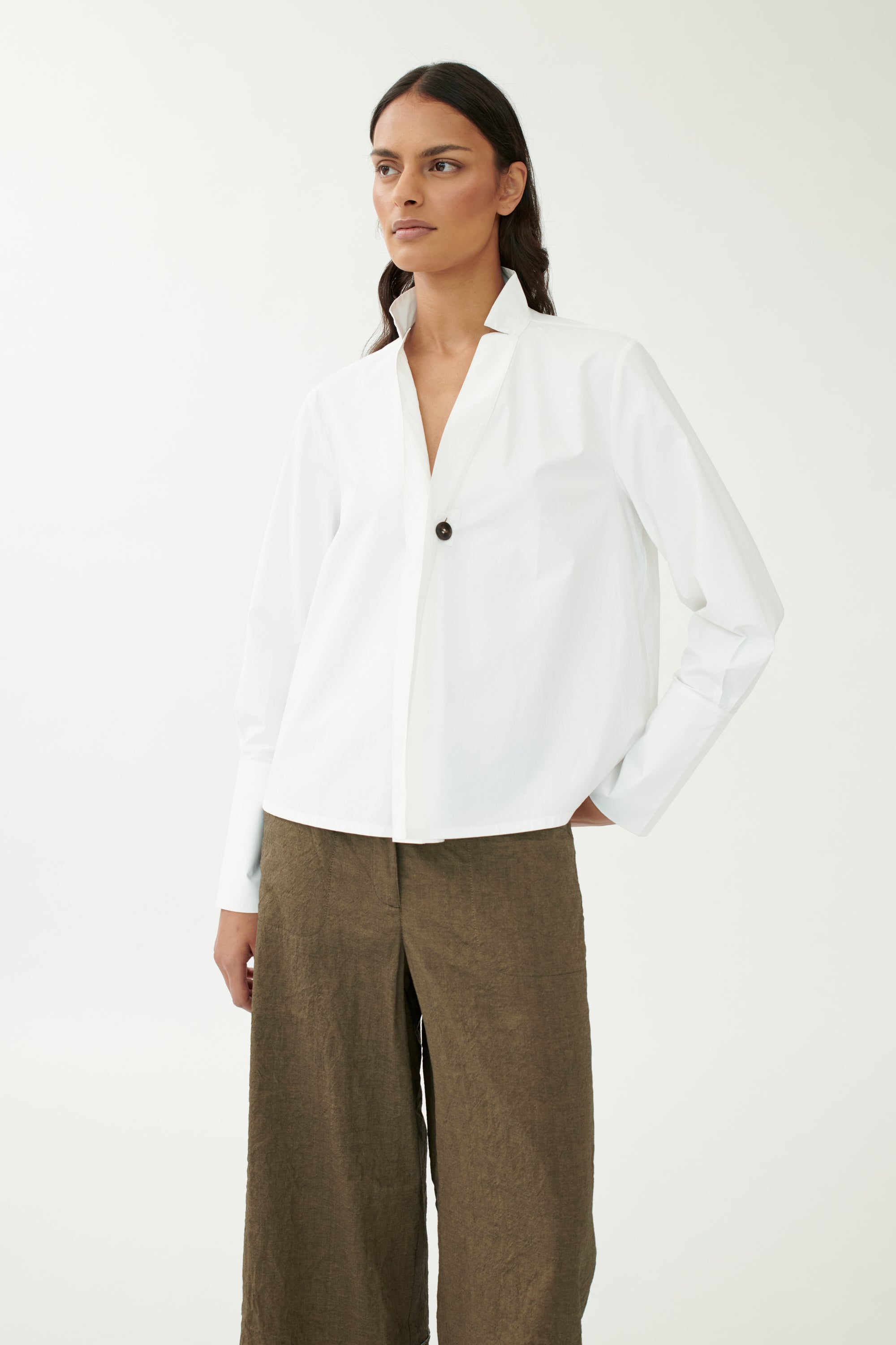 Casio White Cotton L/S Shirt