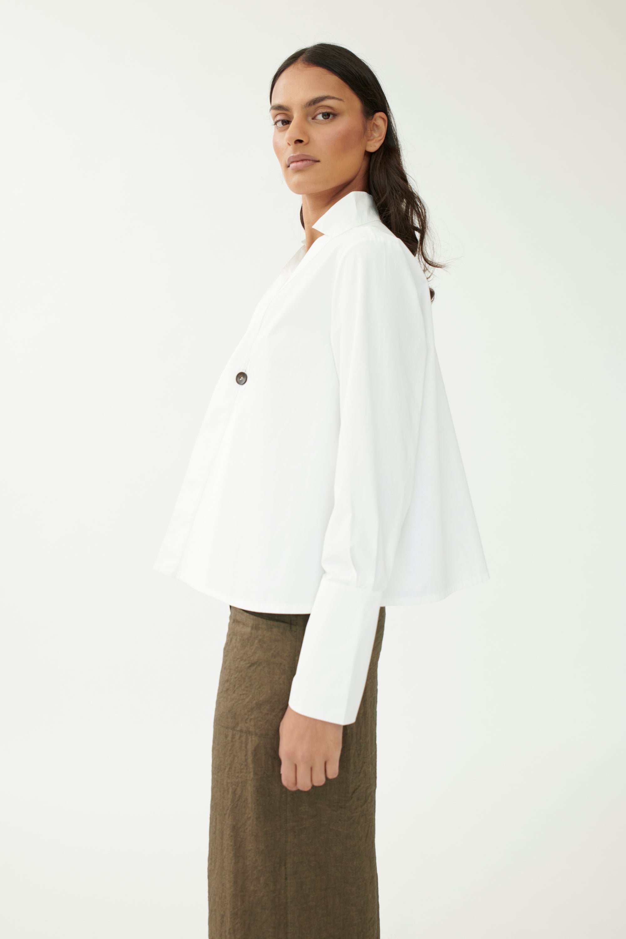 Casio White Cotton L/S Shirt