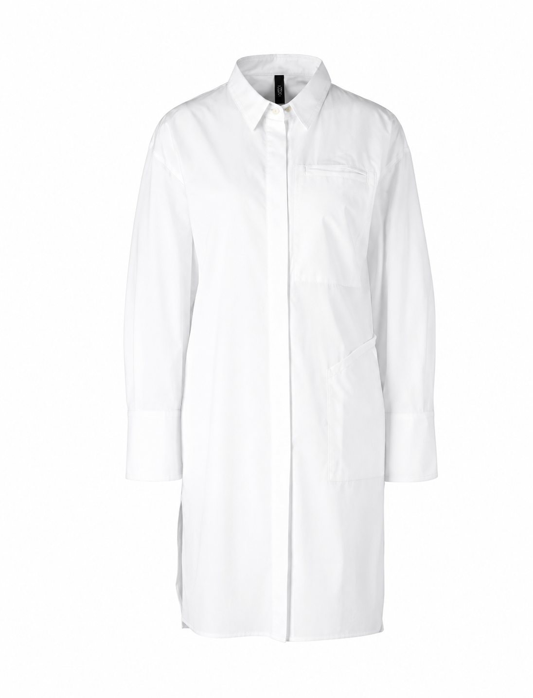 Long-Sleeve Shirtdress Or Oversize Top White