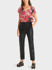 Pants in Faux Nappa Leather
