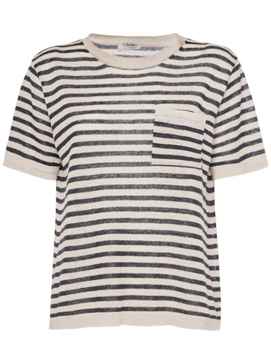 Novara Striped Cream Tshirt