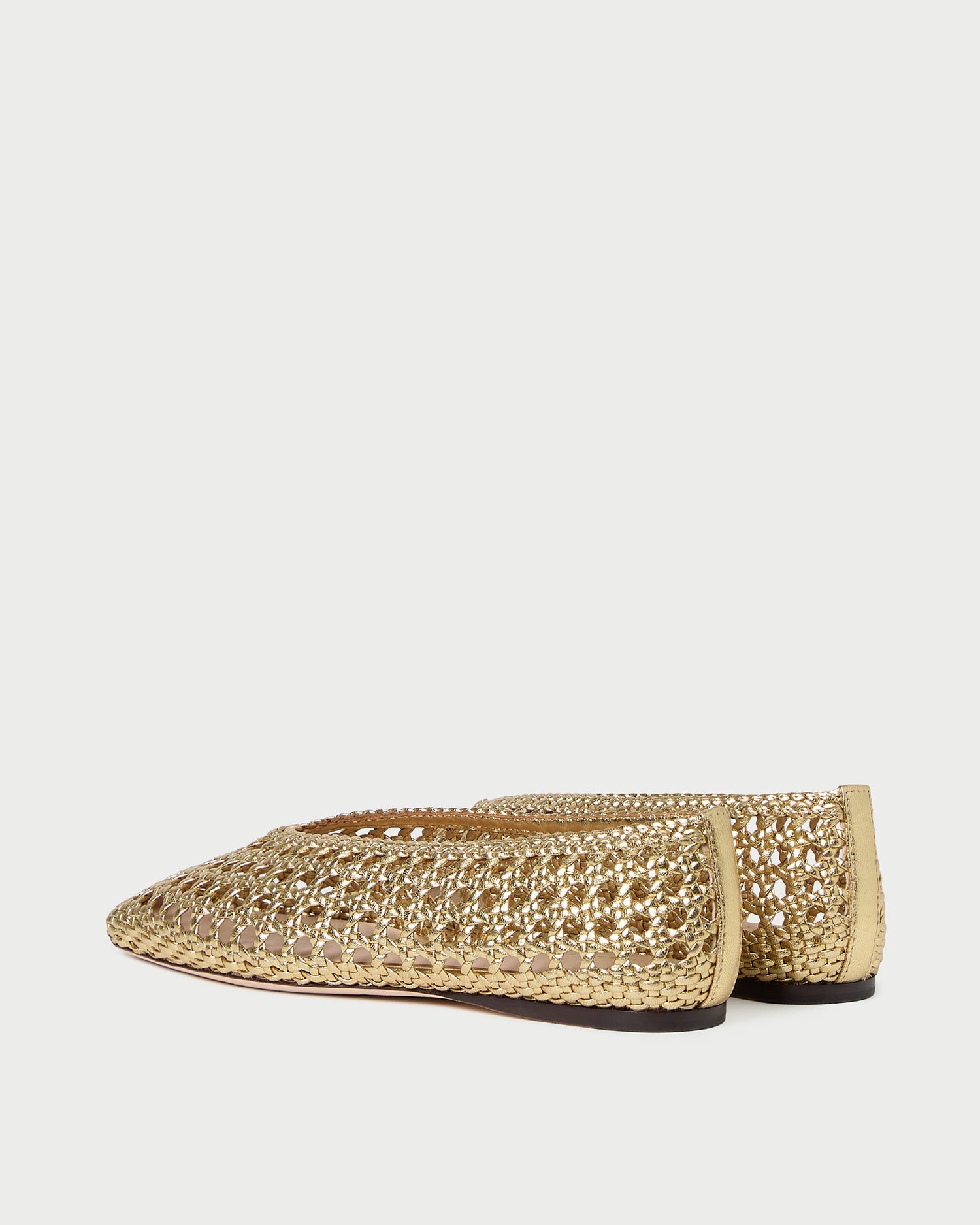 Emery Woven Ballet Flat Gold