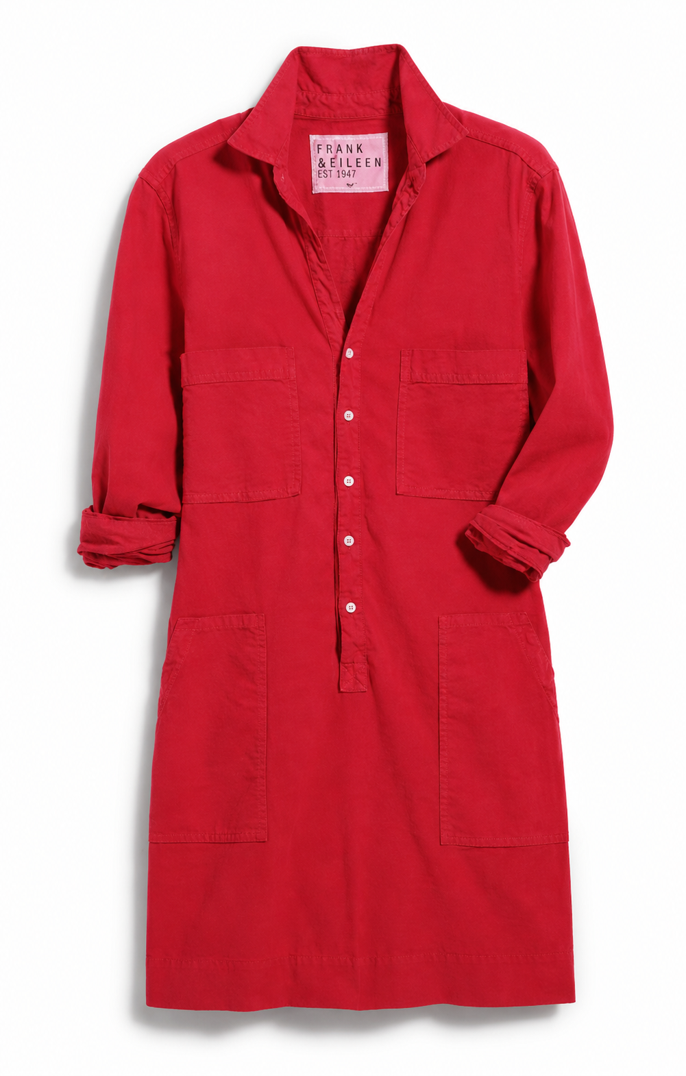 Frank & Eileen Southern Long Slv Playsuit Dress Red