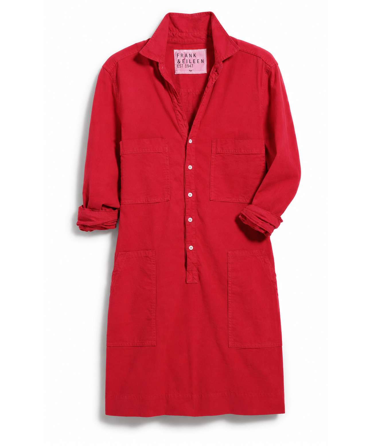 Frank & Eileen Southern Long-Sleeve Playsuit Dress Red