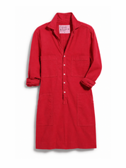 Frank & Eileen Southern Long-Sleeve Playsuit Dress Red