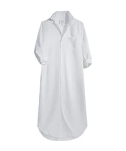 Frank & Eileen Rory Tattered Denim Shirtdress White