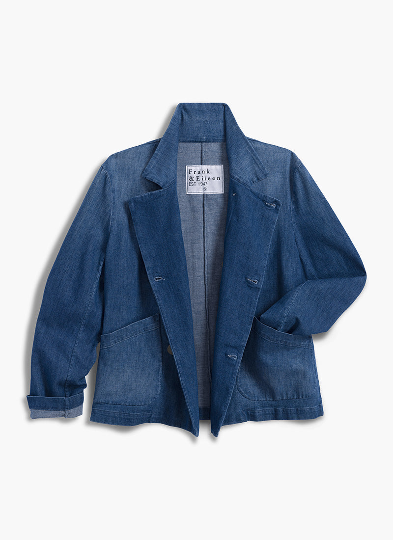 Mini Belfast Cropped English Peacoat Washed blue