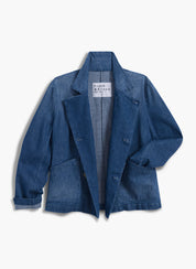 Mini Belfast Cropped English Peacoat Washed blue