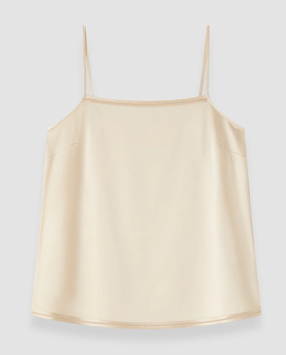 Gaia Silk Satin Camisole Ivory