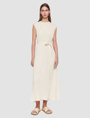 Garnier Pleat Jacquard Dress Seashell