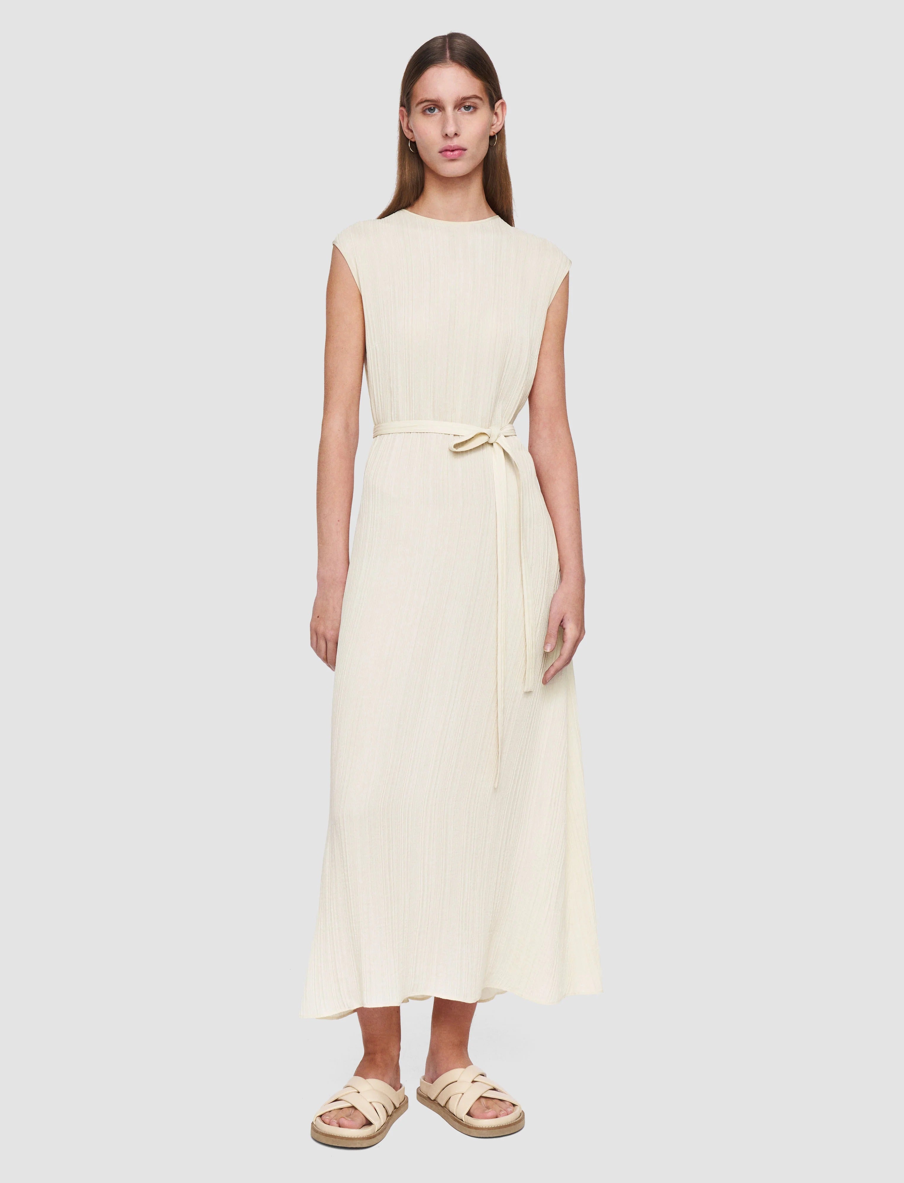 Garnier Pleat Jacquard Dress Seashell