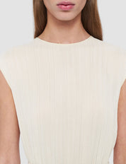 Garnier Pleat Jacquard Dress Seashell