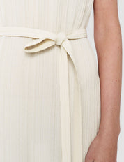 Garnier Pleat Jacquard Dress Seashell