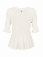 High Everyday Couture Energy Off White Knitted Top