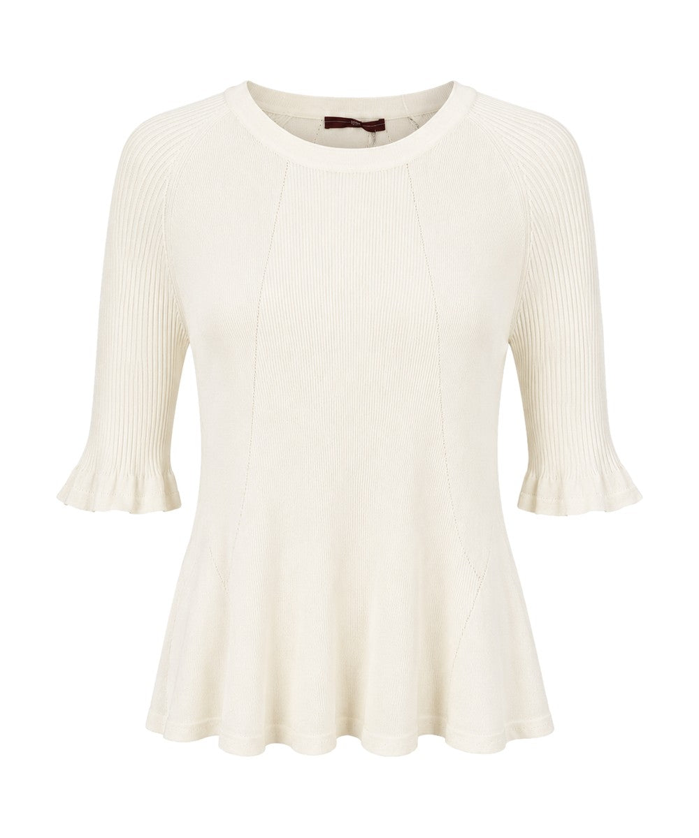High Everyday Couture Energy Off White Knitted Top