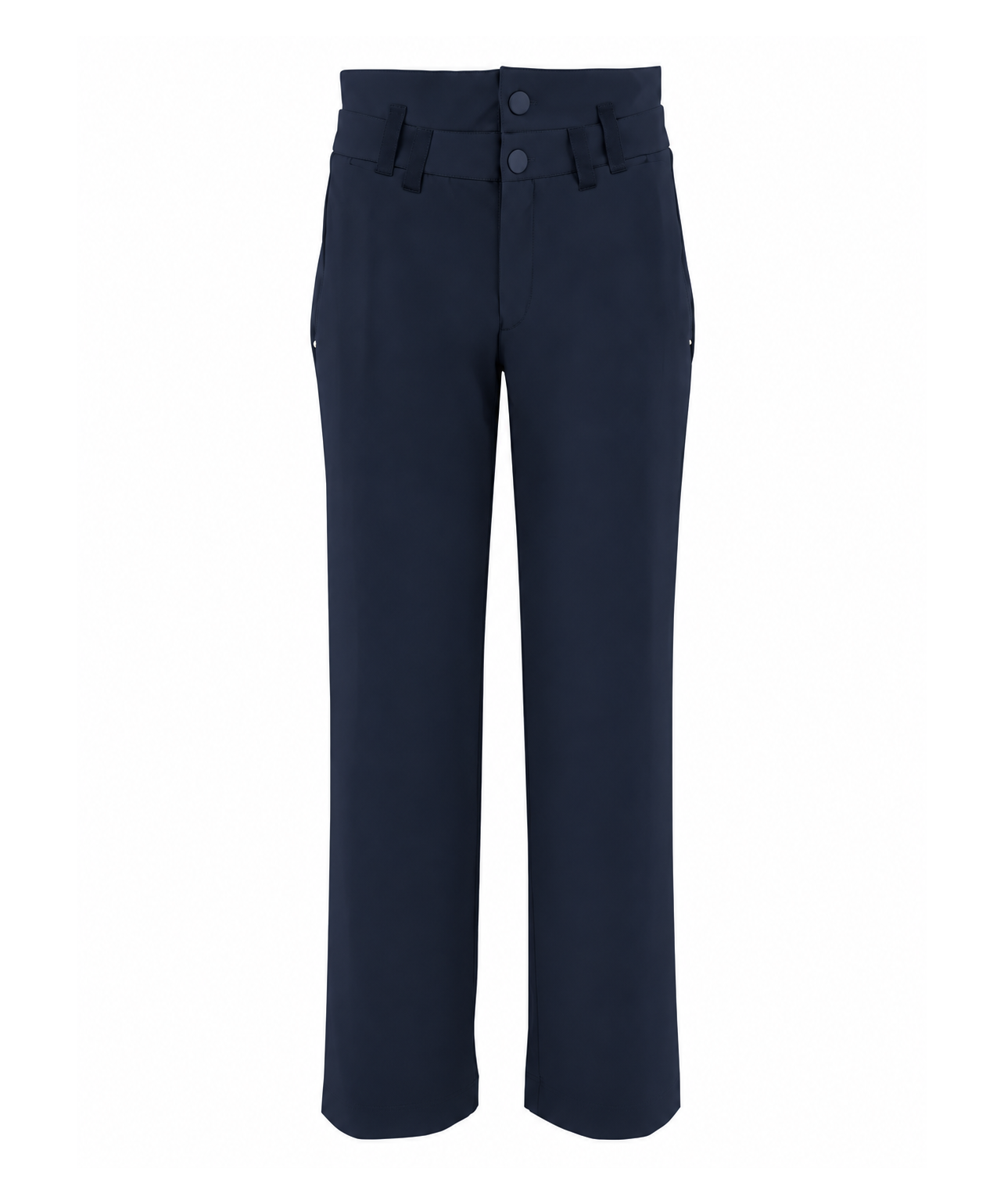 High Everyday Couture Eye Navy straight-Leg Pants with Double Waistband