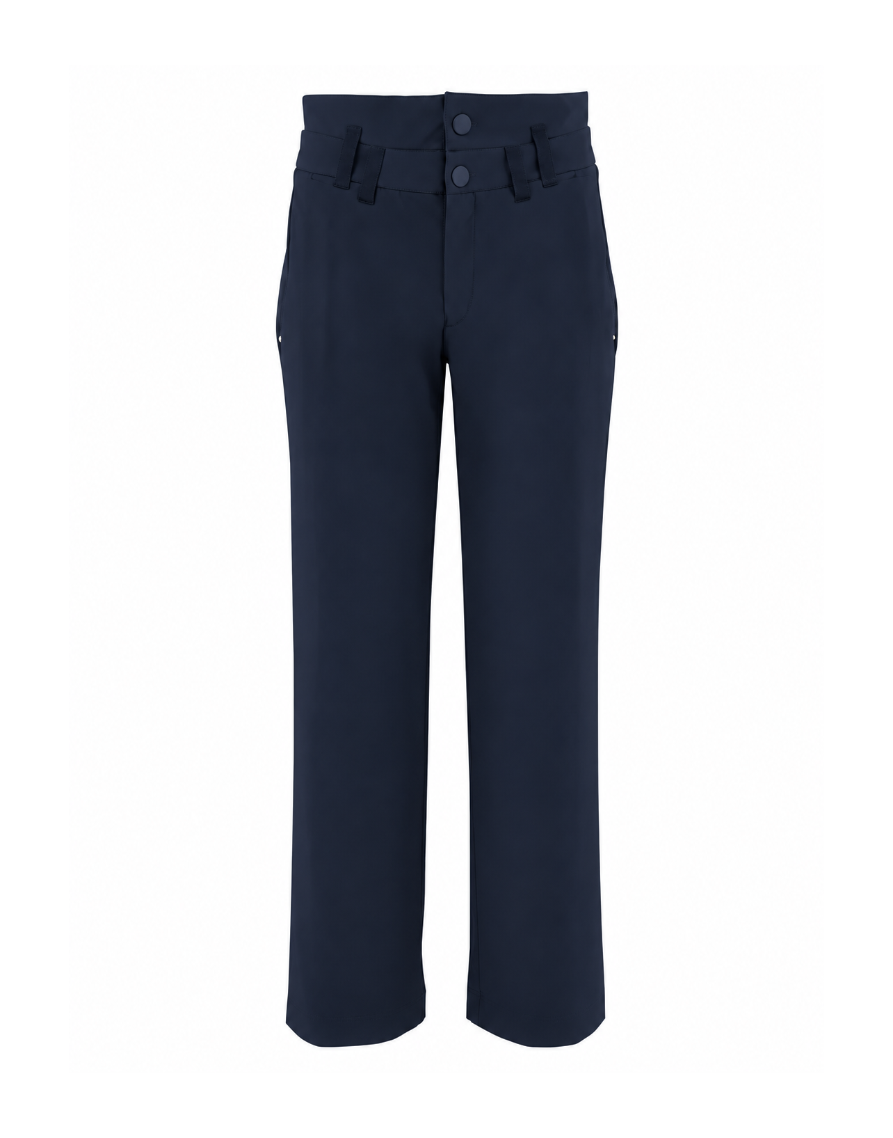 High Everyday Couture Eye Navy straight-Leg Pants with Double Waistband