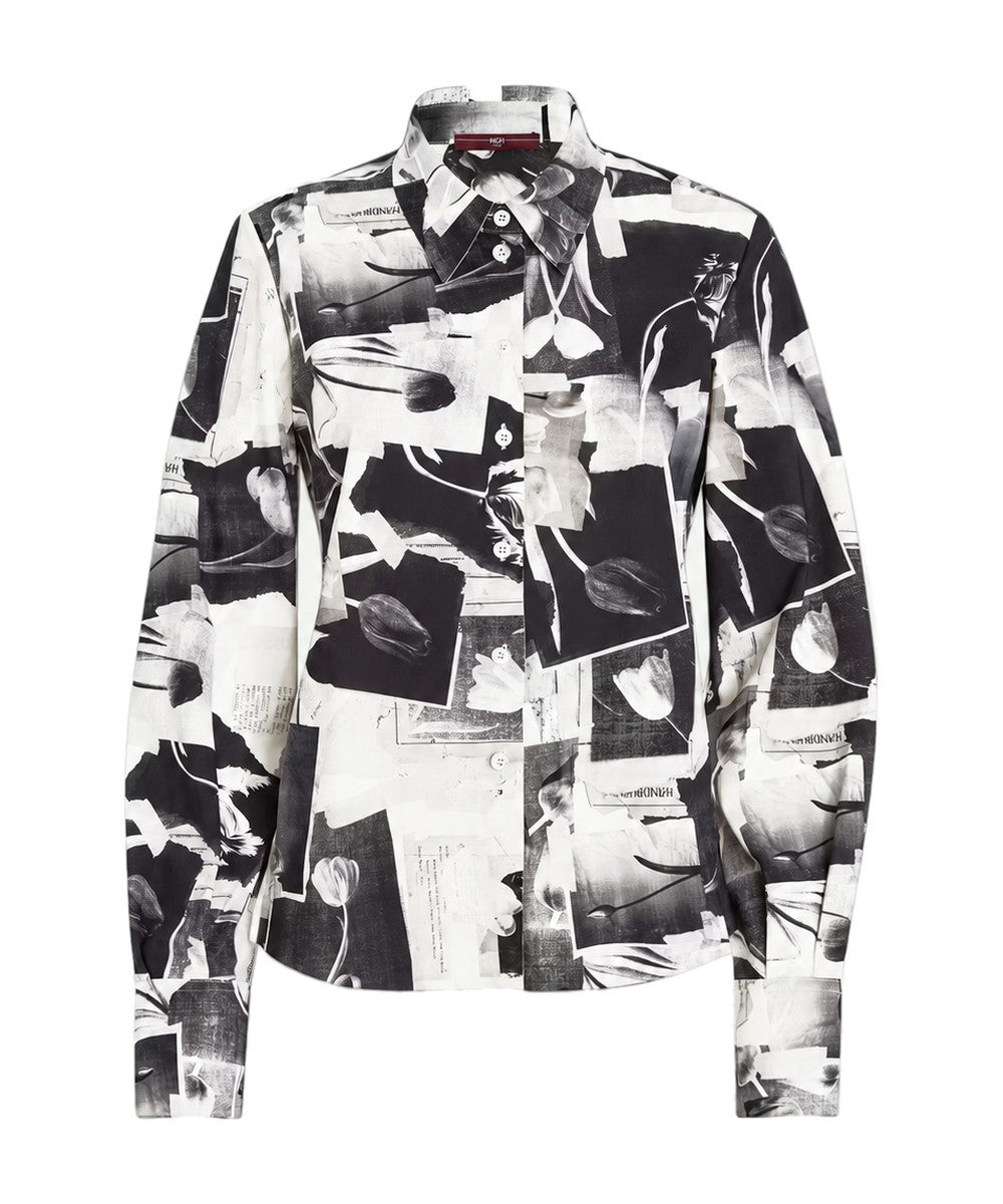 High Everyday Couture Hadron Shirt in Black and White Print